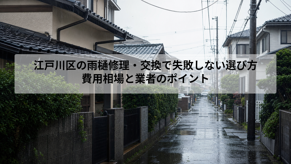 江戸川区 雨樋 修理 交換