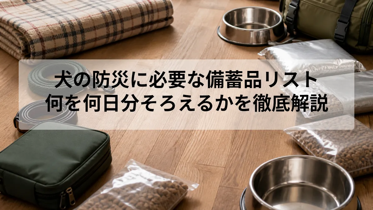 犬の防災に必要な備蓄品リスト｜何を何日分そろえるかを徹底解説