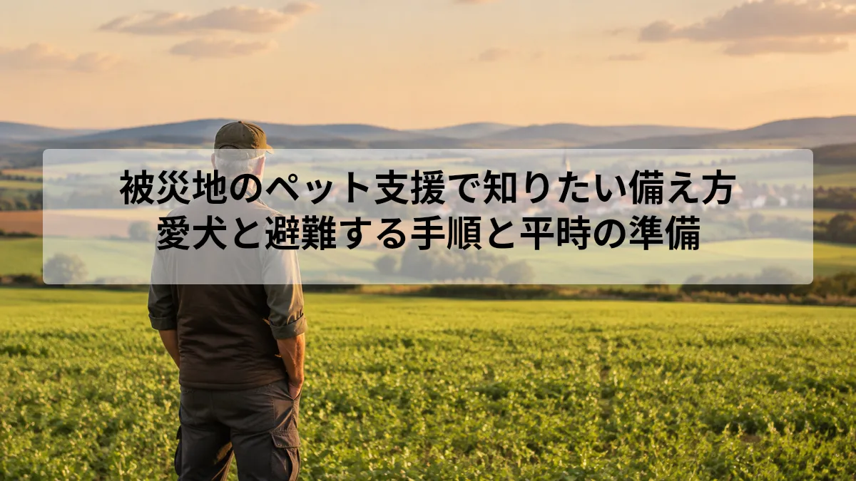 被災地のペット支援で知りたい備え方｜愛犬と避難する手順と平時の準備