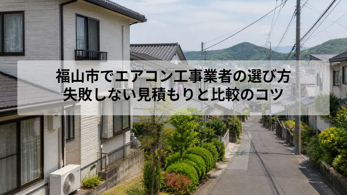 福山市 エアコン工事 業者 選び方