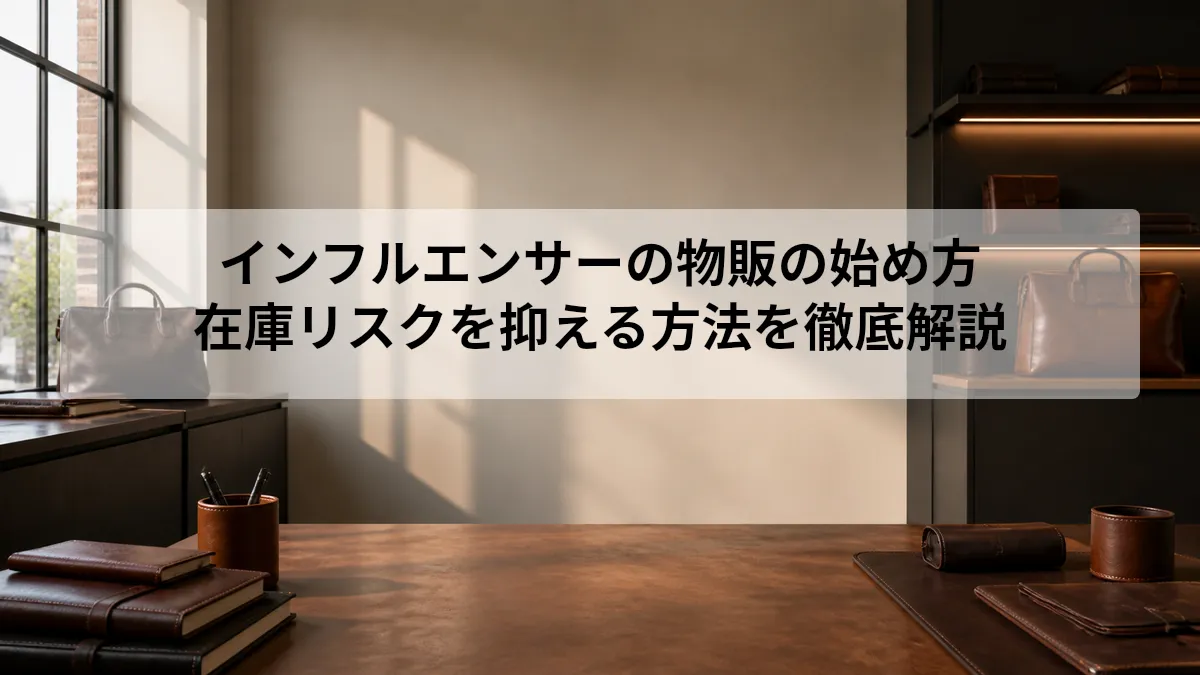 インフルエンサーの物販の始め方｜在庫リスクを抑える方法を徹底解説