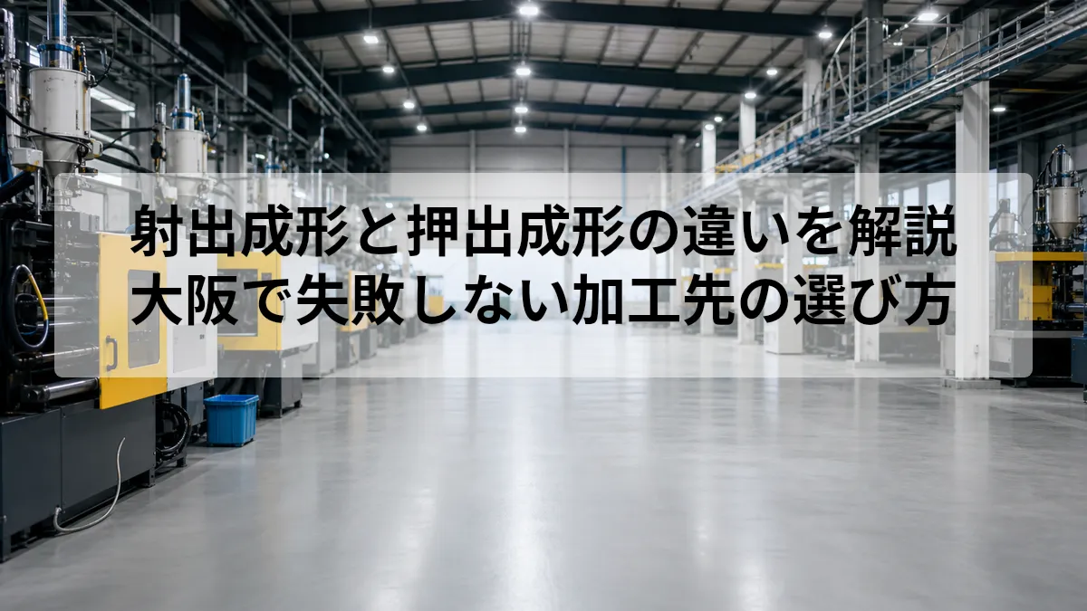 射出成形と押出成形の違いを解説｜大阪で失敗しない加工先の選び方
