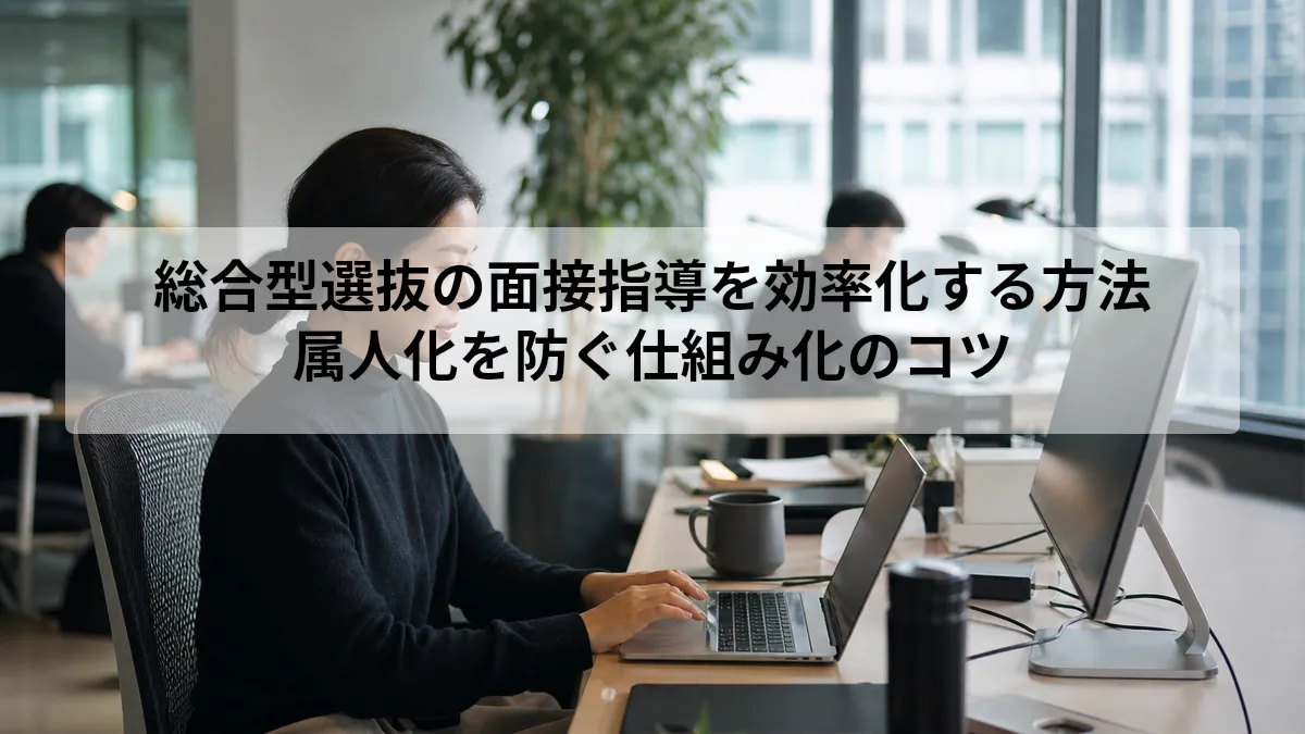 総合型選抜の面接指導を効率化する方法｜属人化を防ぐ仕組み化のコツ