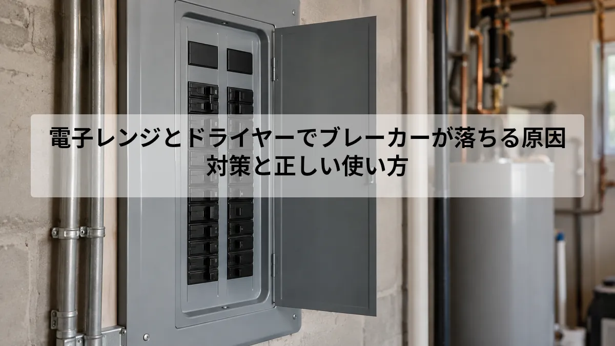 電子レンジ ドライヤー ブレーカー落ちる