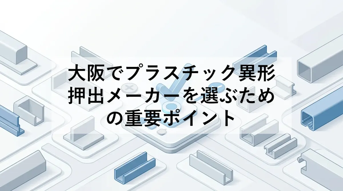 大阪でプラスチック異形押出メーカーを選ぶための重要ポイント