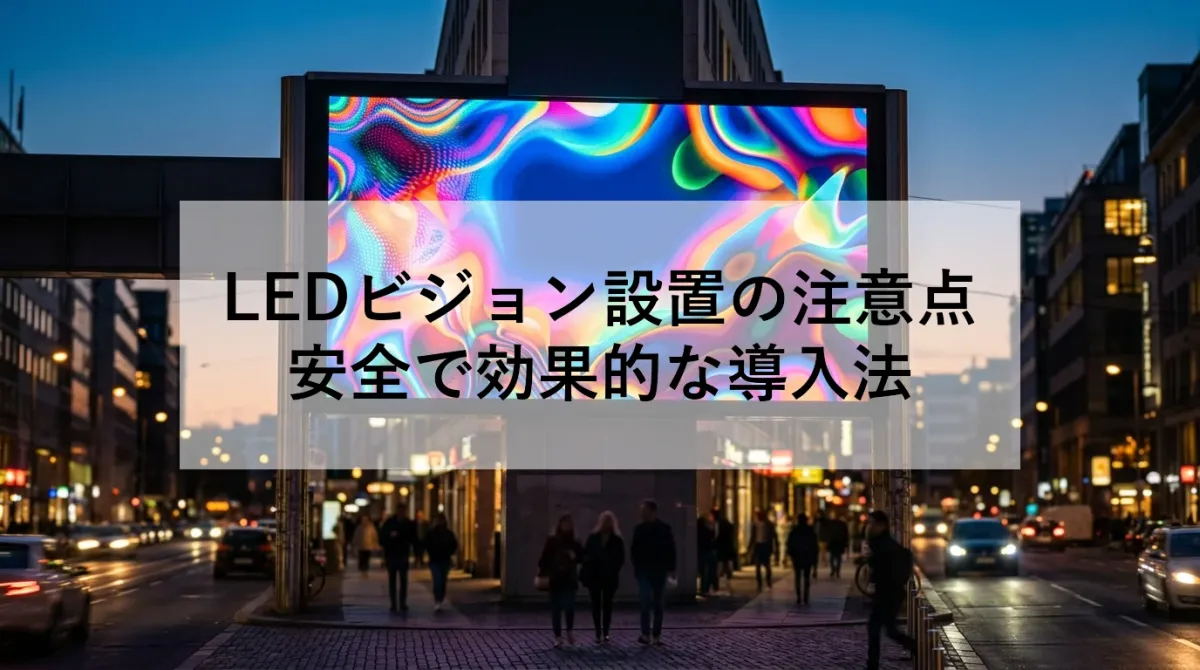 LEDビジョン設置の注意点｜安全で効果的な導入法