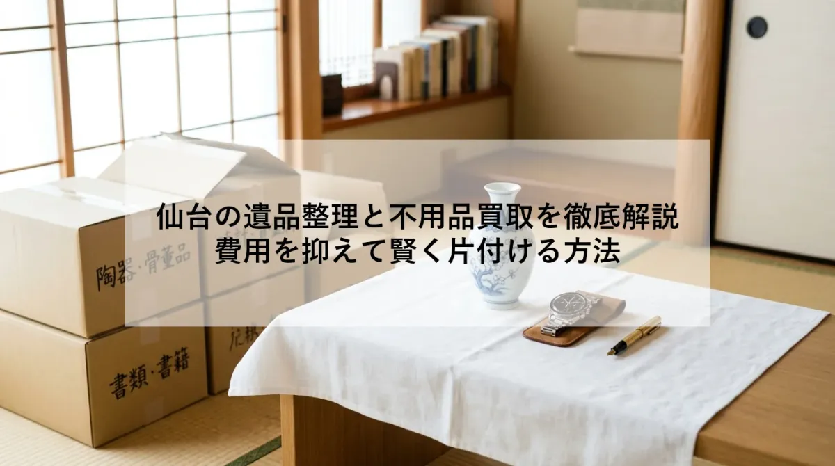 仙台の遺品整理と不用品買取を徹底解説｜費用を抑えて賢く片付ける方法