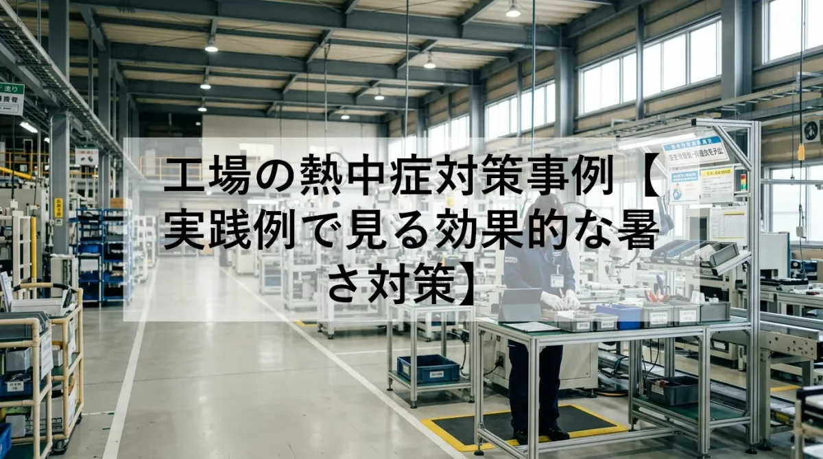 工場の熱中症対策事例【実践例で見る効果的な暑さ対策】