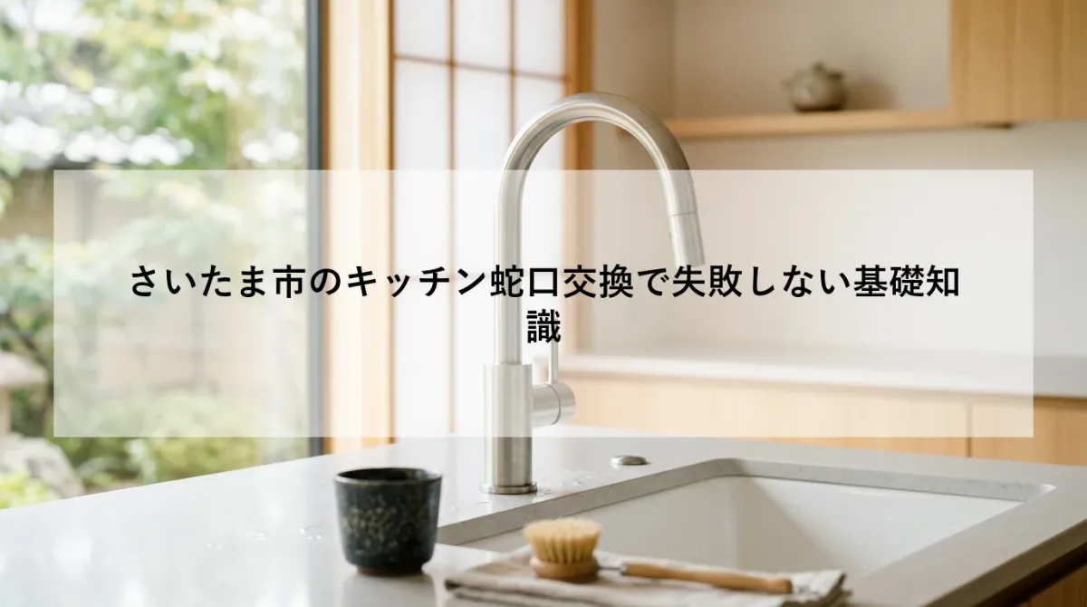 さいたま市のキッチン蛇口交換で失敗しない基礎知識