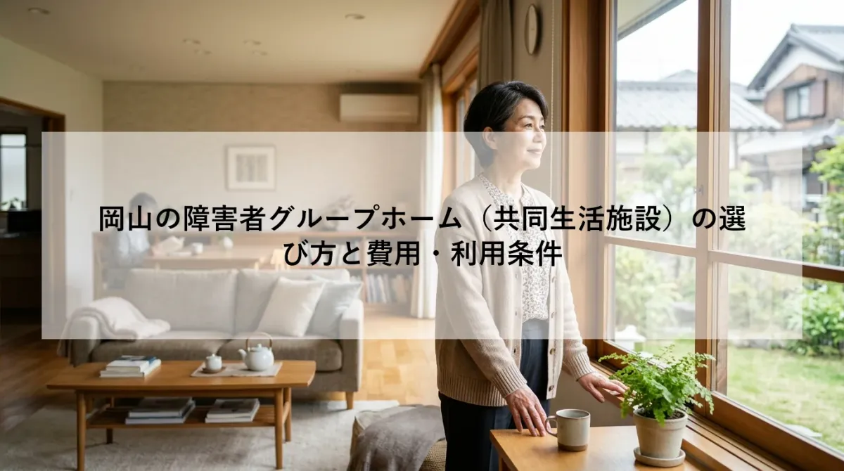 岡山の障害者グループホーム（共同生活施設）の選び方と費用・利用条件