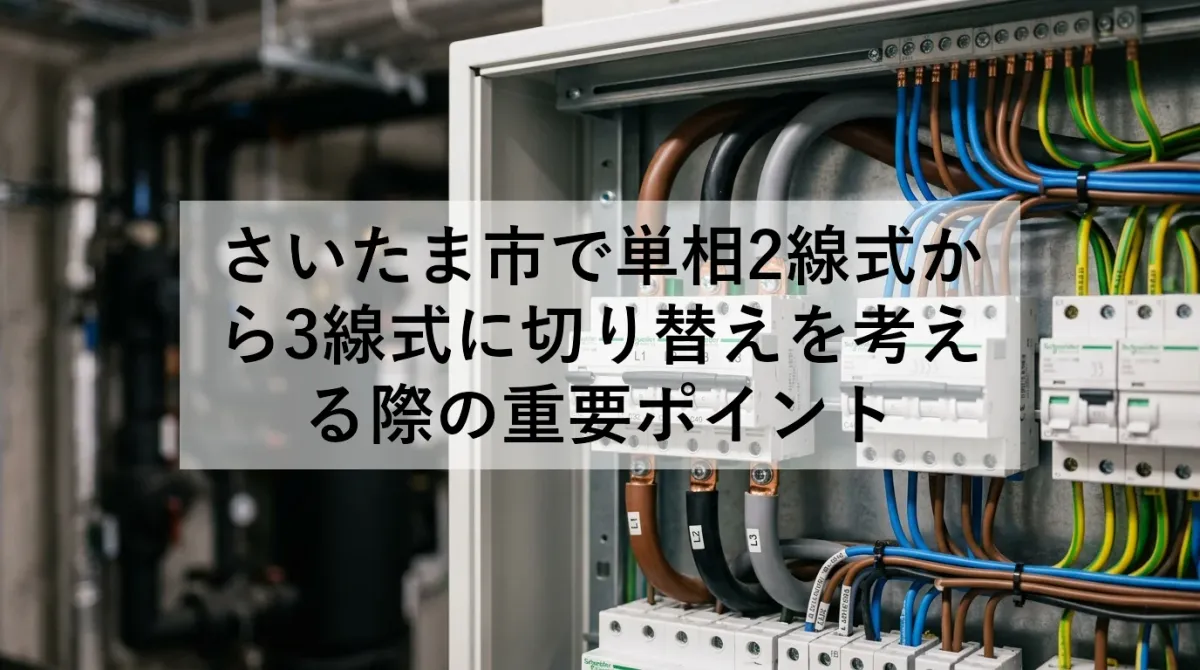 さいたま市で単相2線式から3線式に切り替えを考える際の重要ポイント