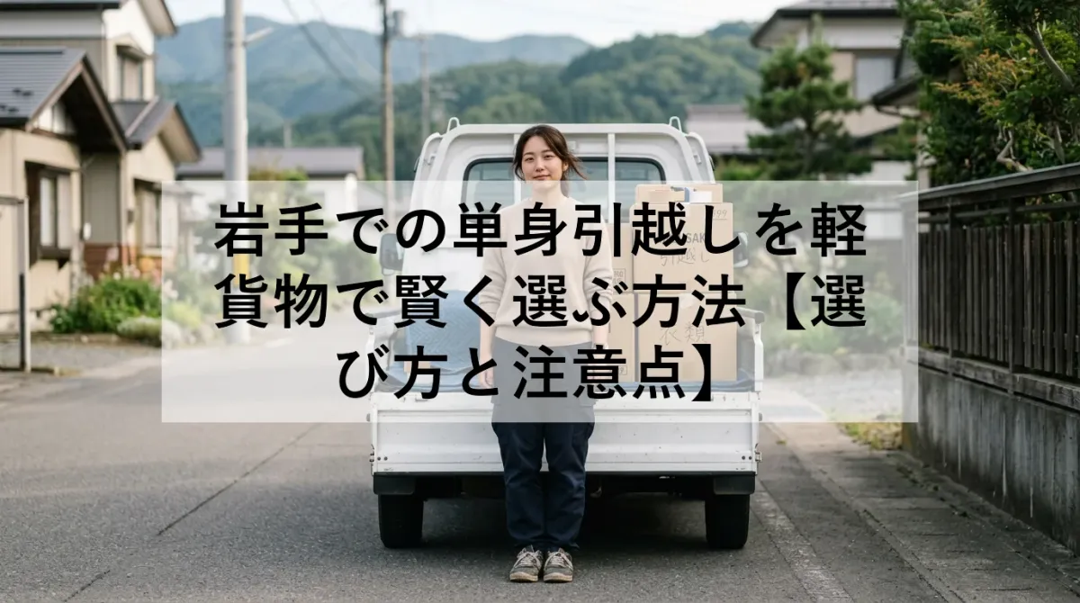 岩手での単身引越しを軽貨物で賢く選ぶ方法【選び方と注意点】