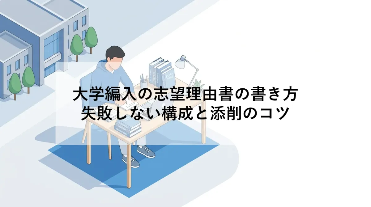 大学編入の志望理由書の書き方|失敗しない構成と添削のコツ