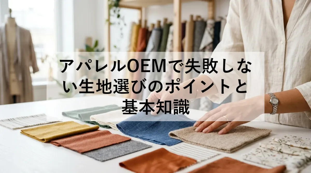 アパレルOEMで失敗しない生地選びのポイントと基本知識