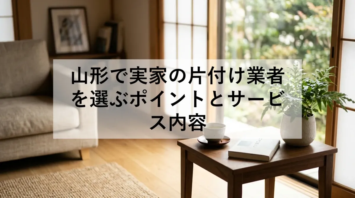 山形で実家の片付け業者を選ぶポイントとサービス内容