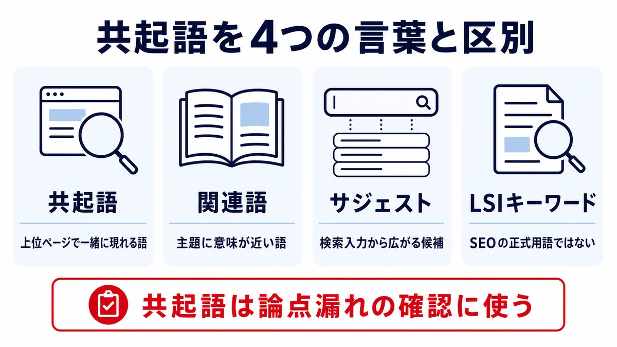 共起語・関連語・サジェスト・LSIキーワードの違い