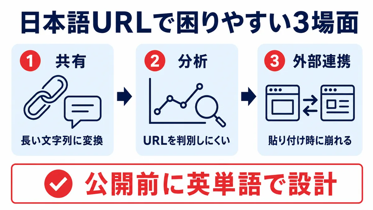 日本語URLで困りやすい3場面