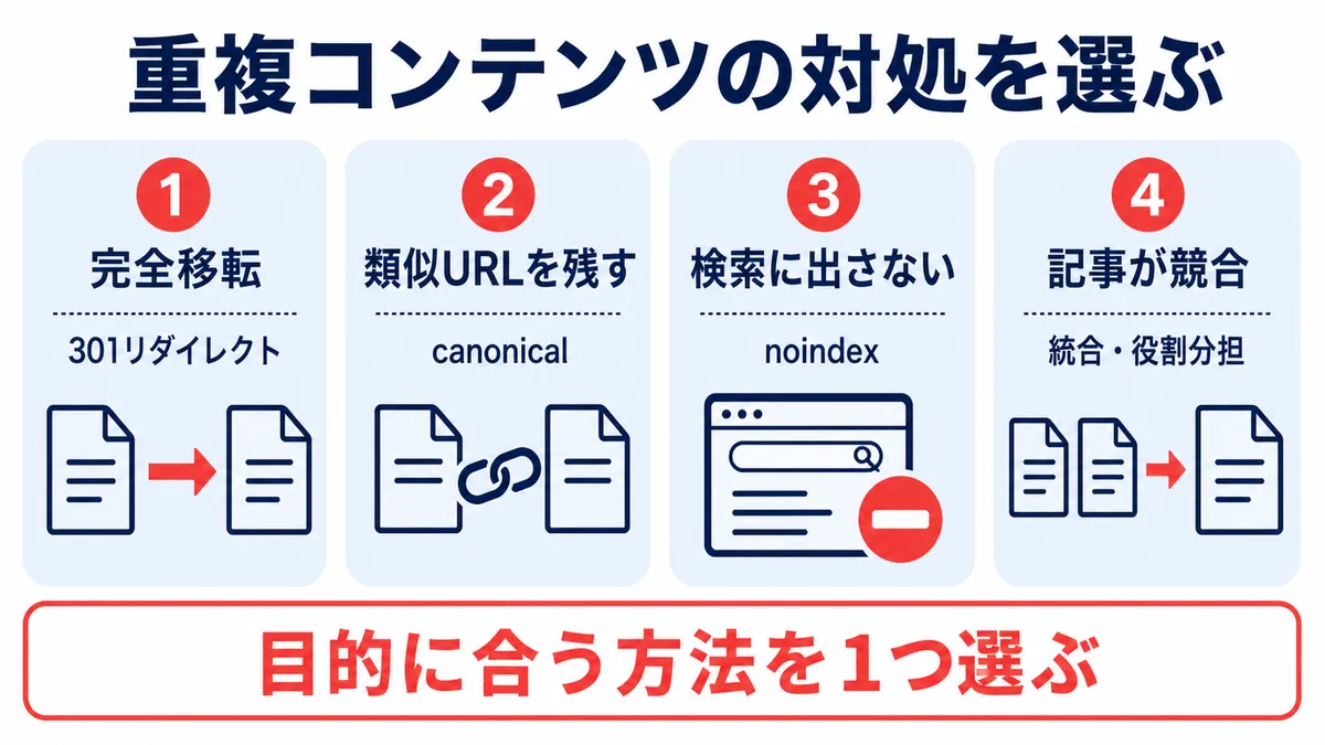 重複コンテンツの対処方法
