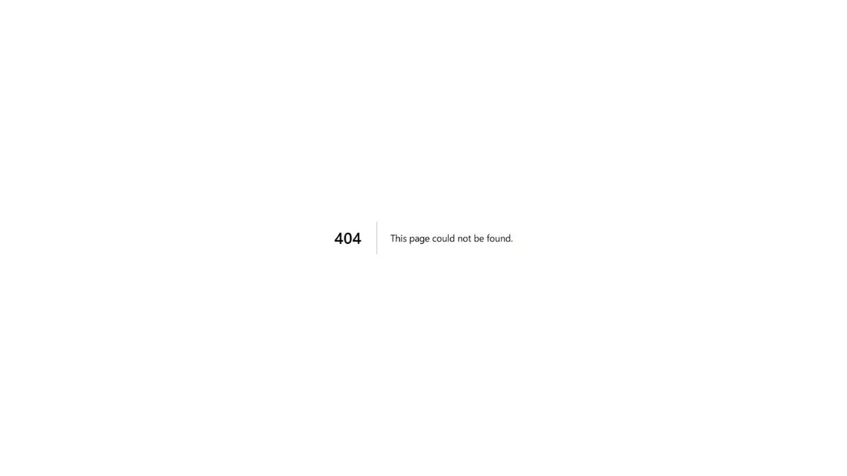 存在しないURLへアクセスした際に表示された実際の404ページ