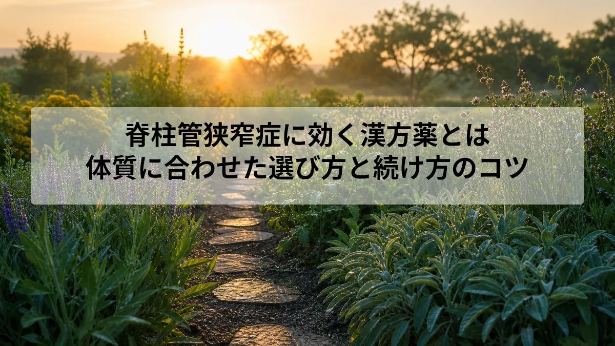 脊柱管狭窄症 効く漢方薬