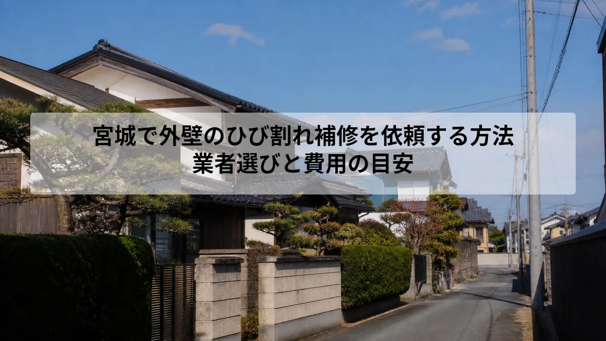 宮城で外壁のひび割れ補修を依頼する方法｜業者選びと費用の目安