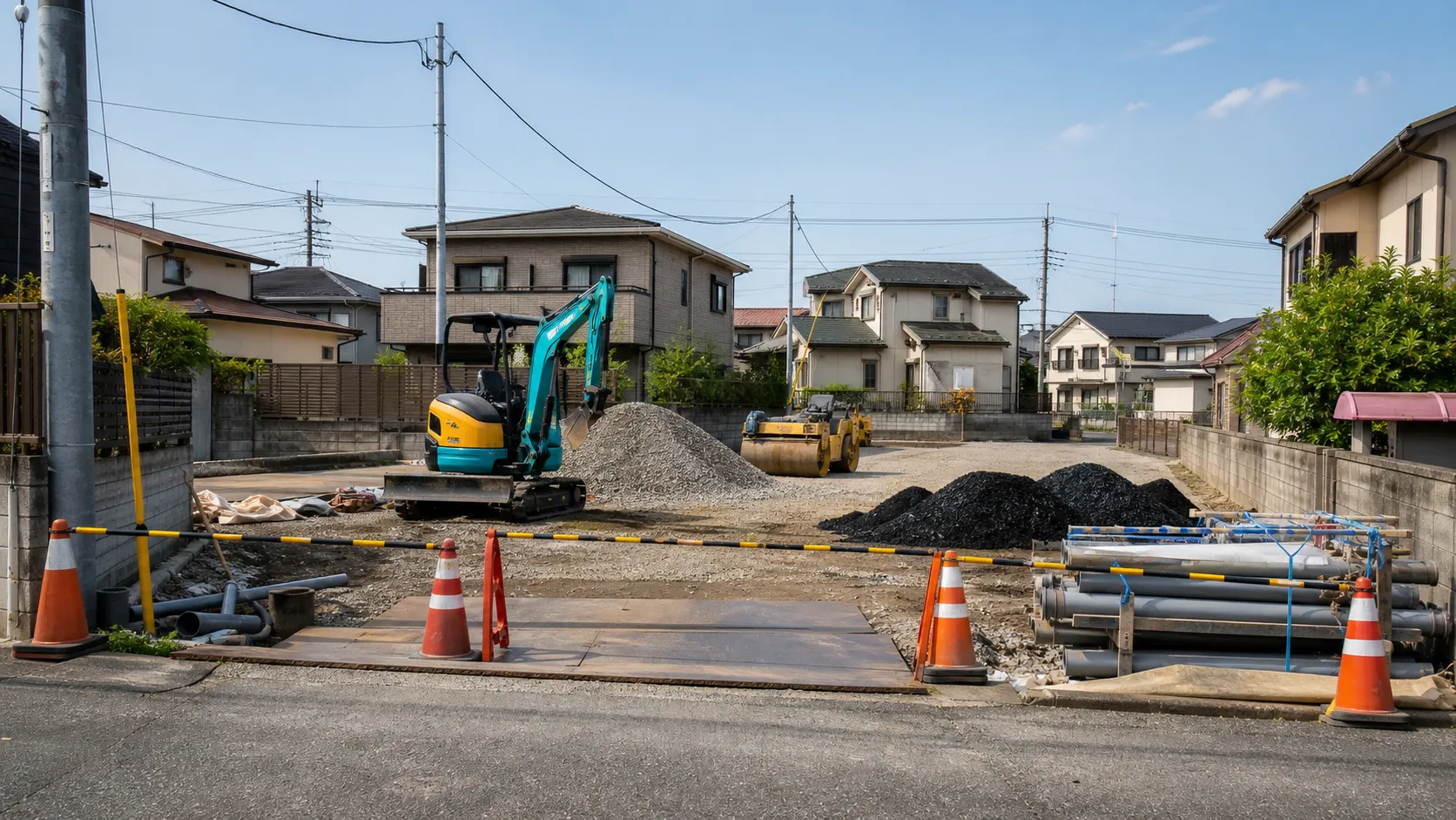 四街道市 駐車場 コンクリート 施工