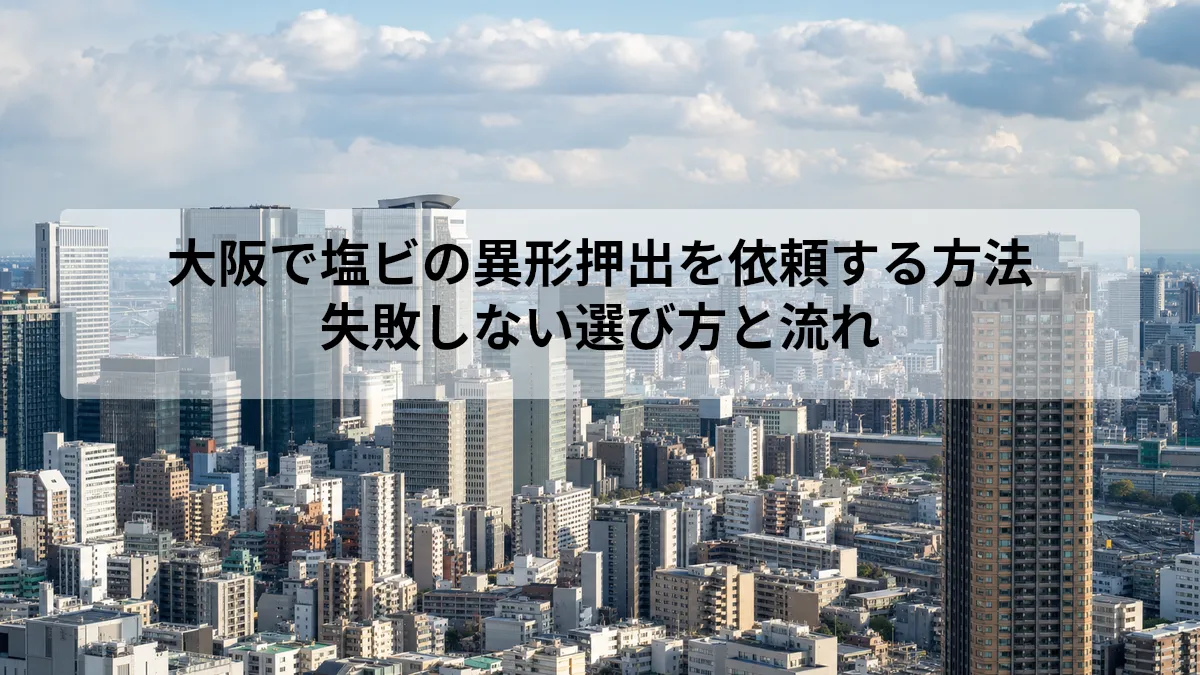 大阪で塩ビの異形押出を依頼する方法｜失敗しない選び方と流れ