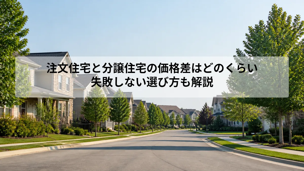 注文住宅 分譲住宅 価格差
