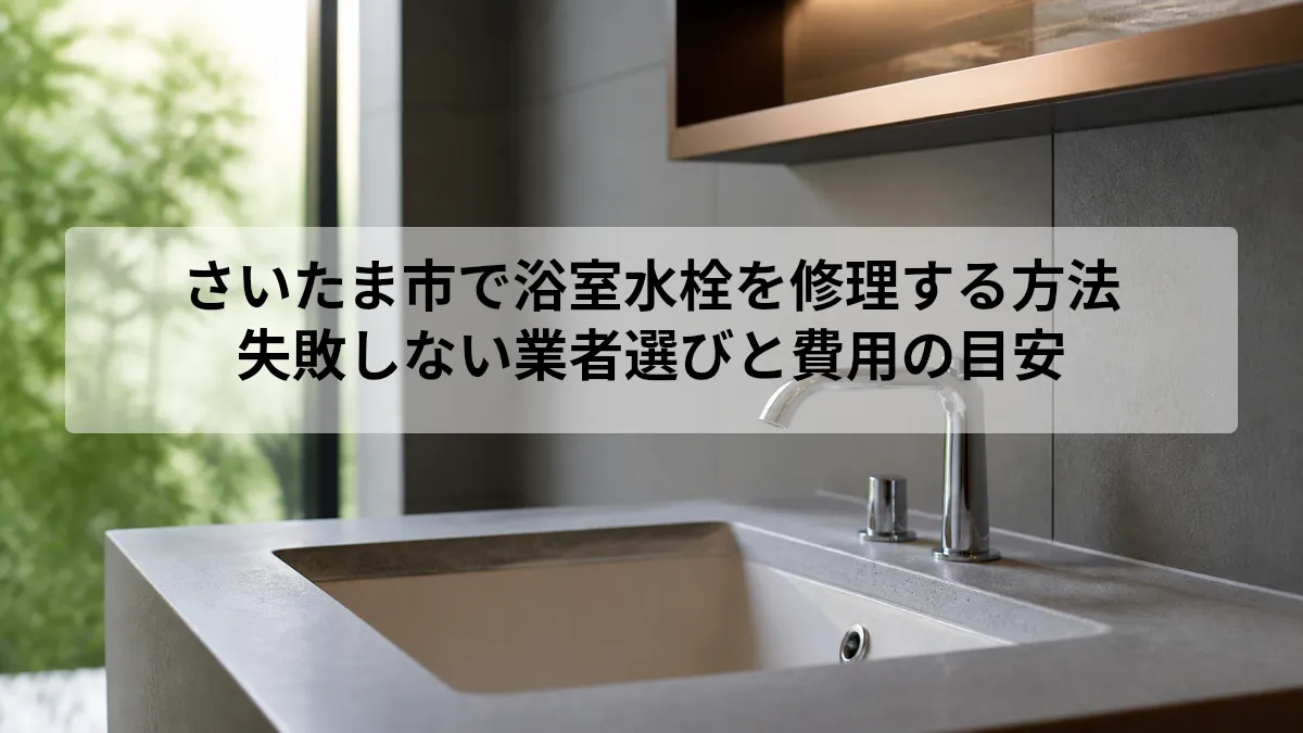 さいたま市 浴室水栓 修理