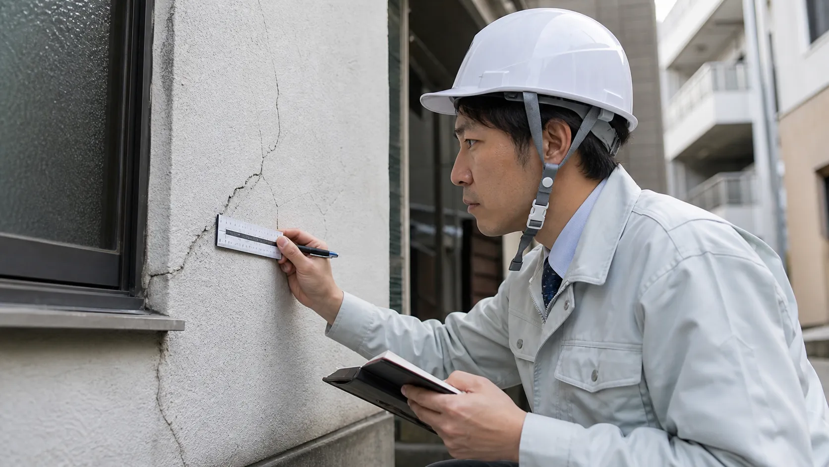 江東区 外壁 ひび割れ 補修