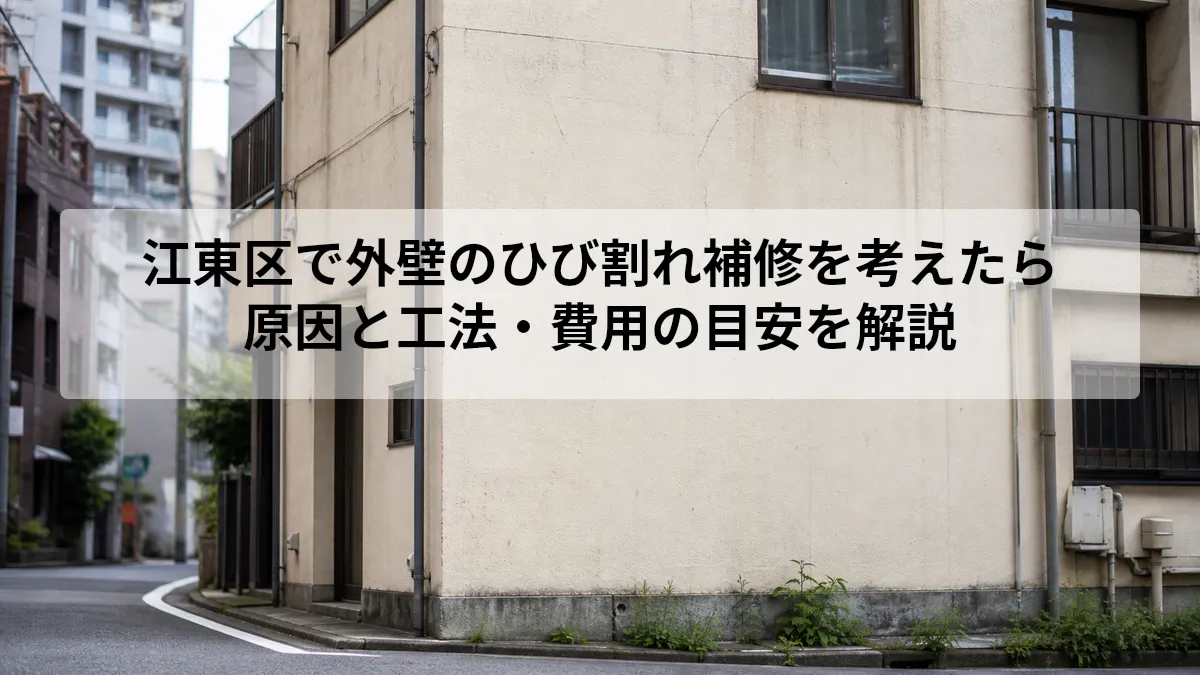 江東区 外壁 ひび割れ 補修
