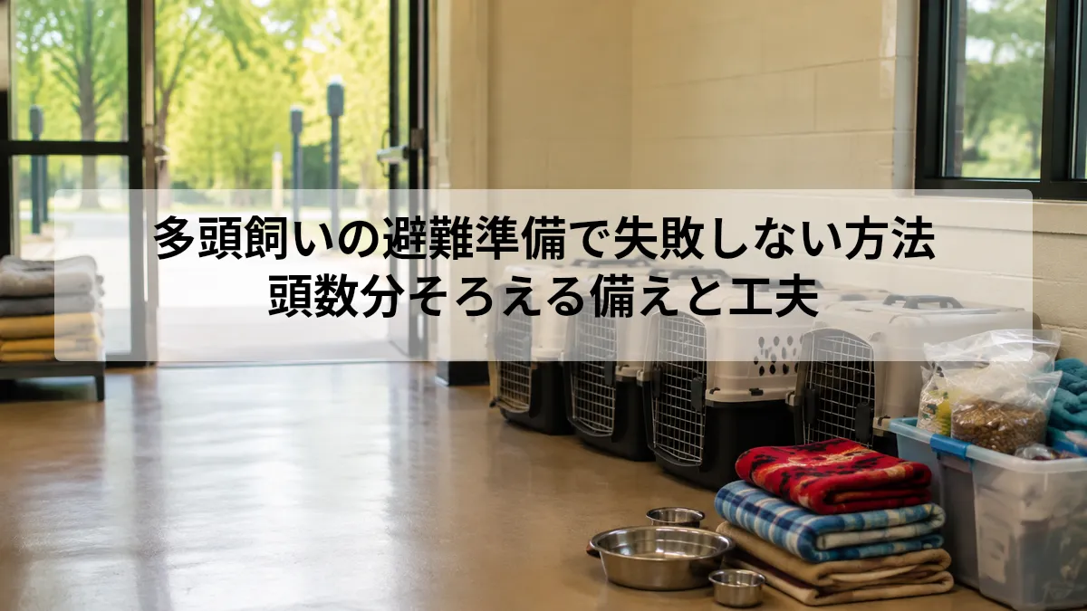多頭飼いの避難準備で失敗しない方法｜頭数分そろえる備えと工夫
