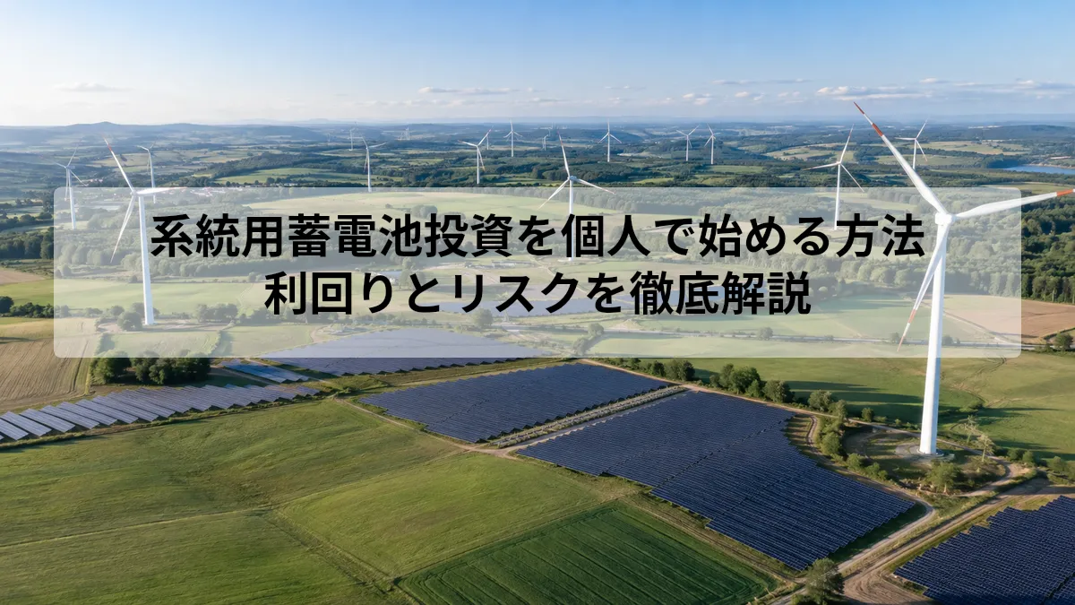系統用蓄電池 個人 投資