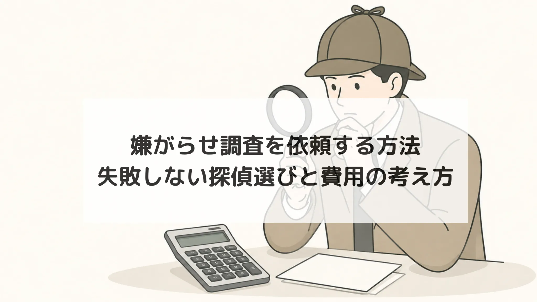嫌がらせ 調査 依頼