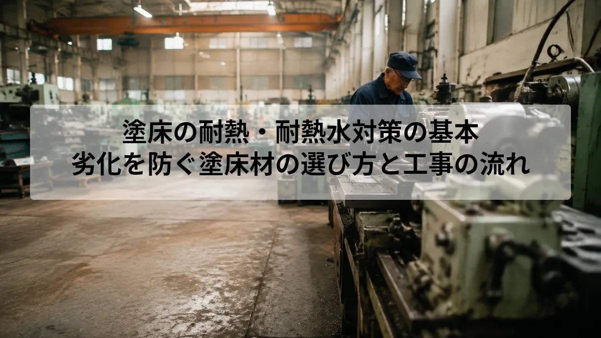塗床の耐熱・耐熱水対策の基本｜劣化を防ぐ塗床材の選び方と工事の流れ