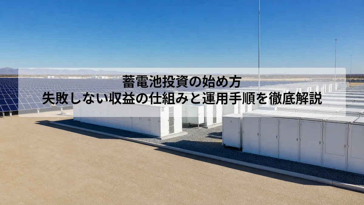 蓄電池投資 始め方