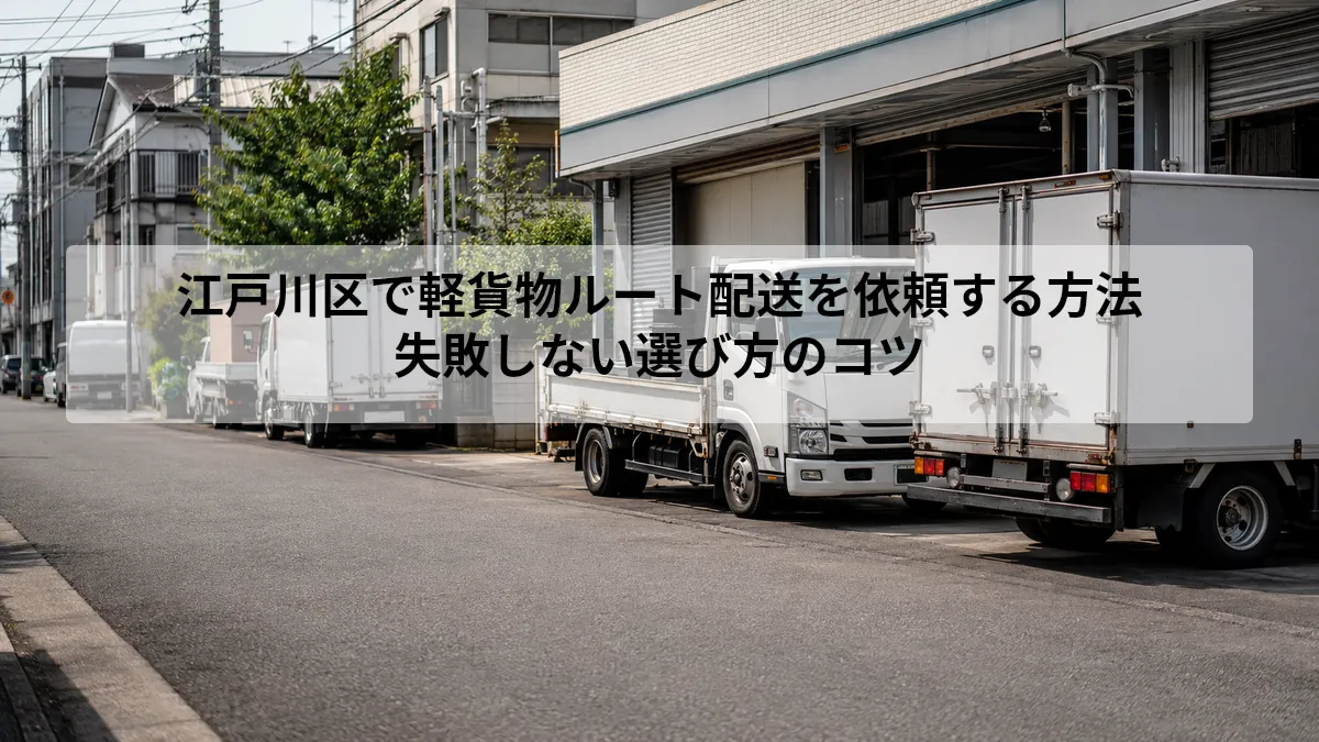 江戸川区 軽貨物 ルート配送