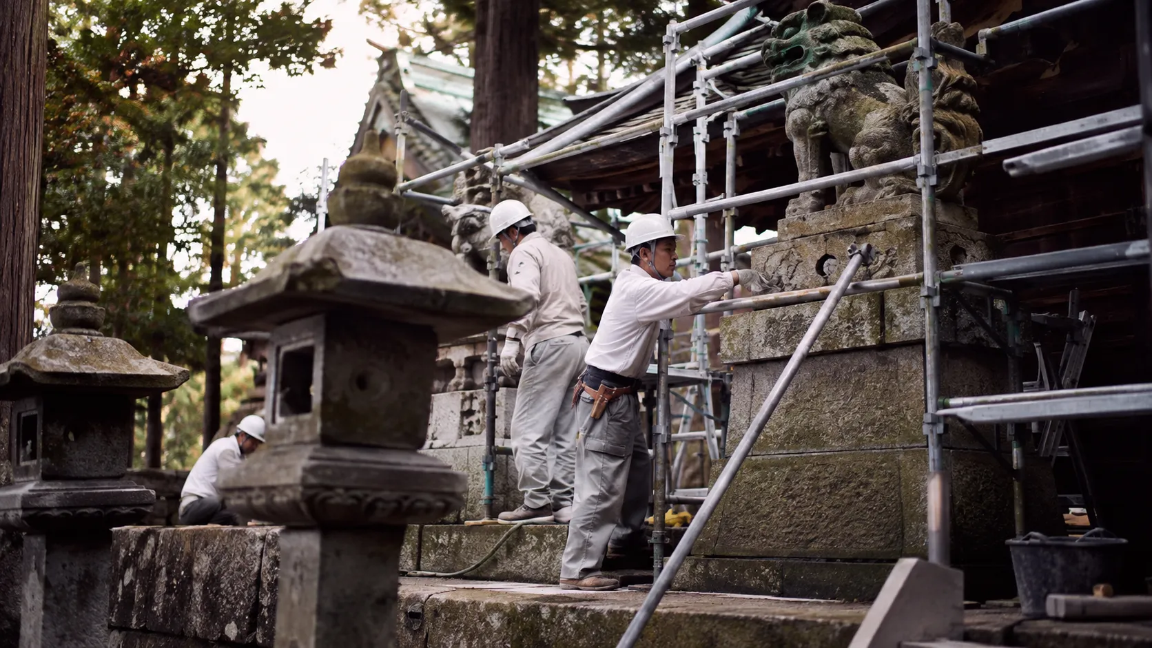神戸 神社 石 工事