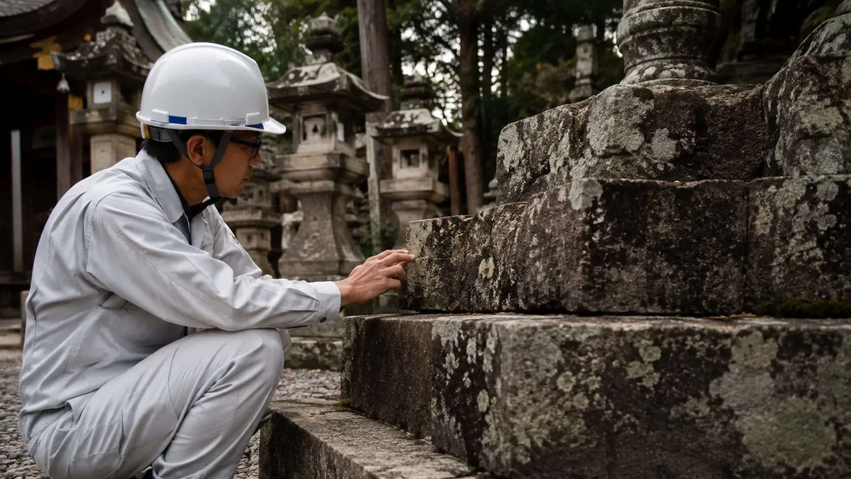 神戸 神社 石 工事