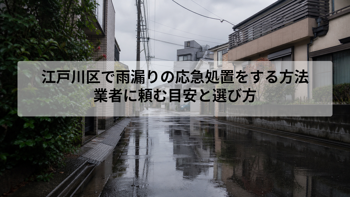 江戸川区 雨漏り 応急処置 業者