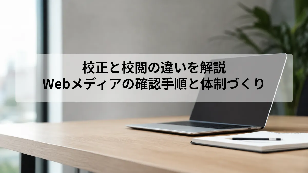 校正と校閲の違い・確認手順・体制づくり