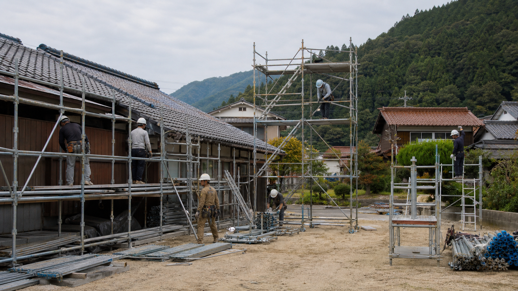 鳥取 足場仮設 短期工事