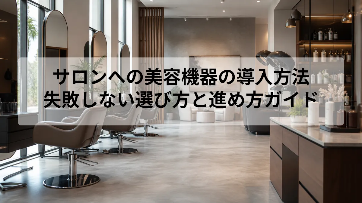 サロン 美容機器 導入 方法