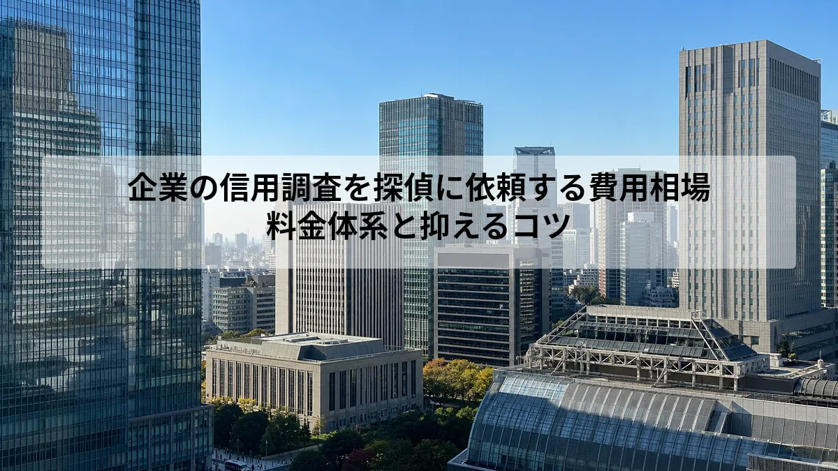 企業 信用調査 探偵 費用 相場