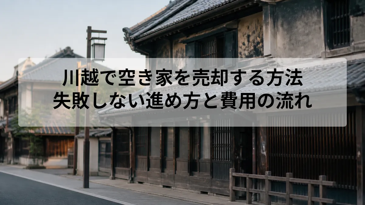 川越 空き家 売却 方法