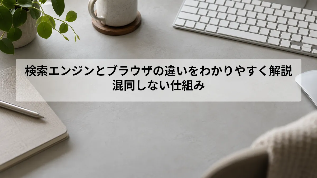検索エンジン ブラウザ 違い わかりやすく