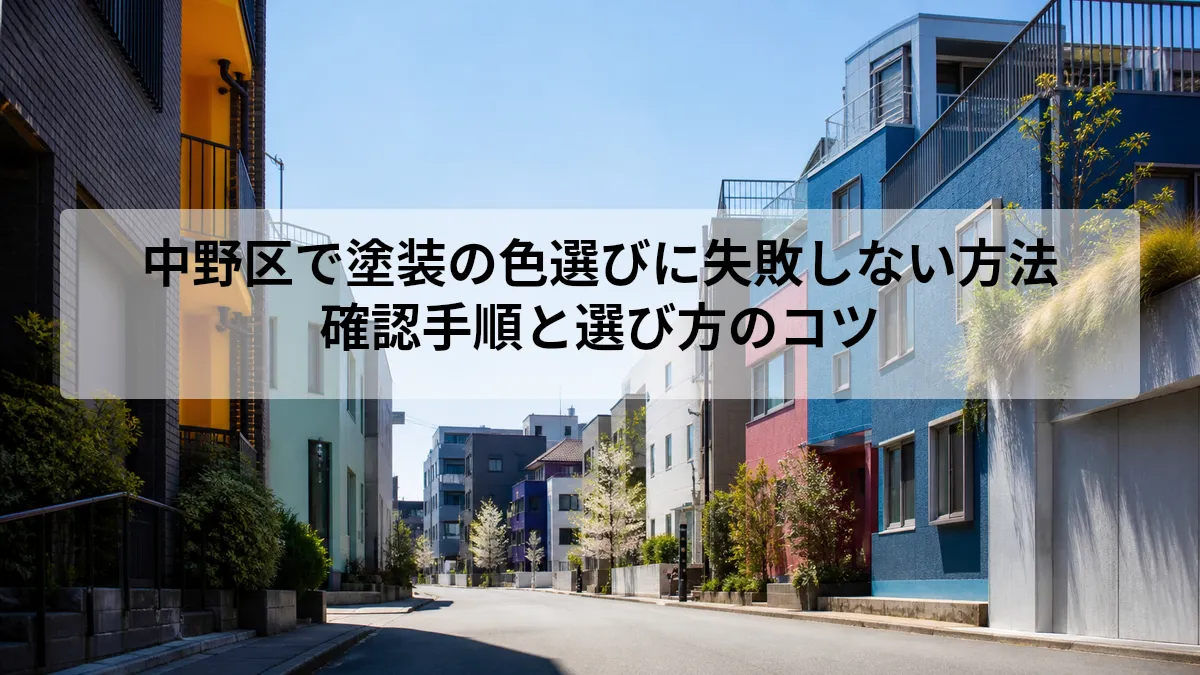 中野区 塗装 色 選び方