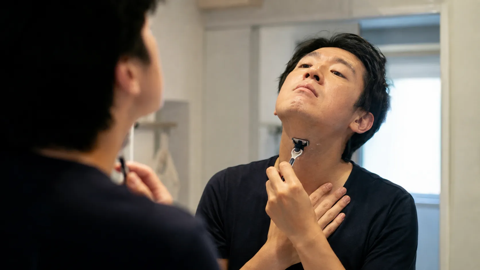 男性 顎下 首 髭 脱毛
