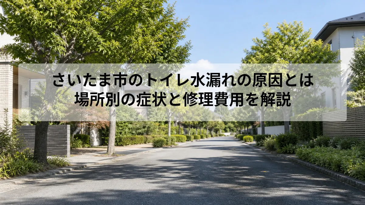 さいたま市 トイレ 水漏れ 原因