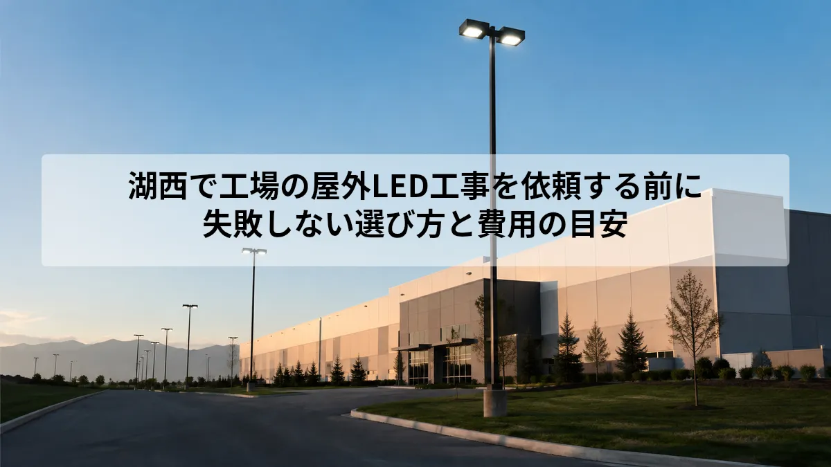 工場 屋外 LED工事 湖西